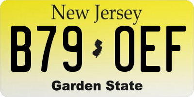 NJ license plate B79OEF