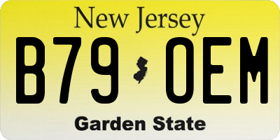 NJ license plate B79OEM