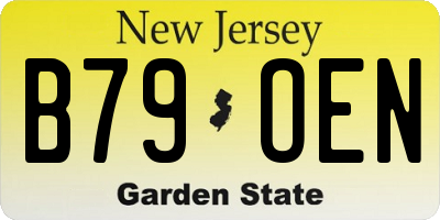 NJ license plate B79OEN