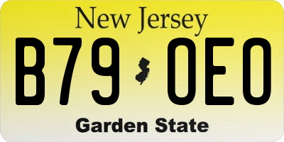 NJ license plate B79OEO