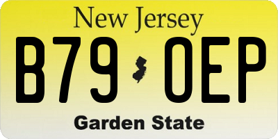 NJ license plate B79OEP