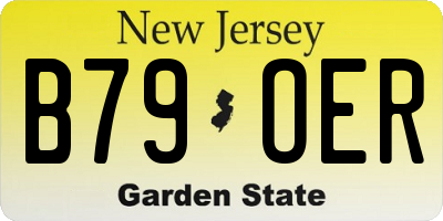NJ license plate B79OER