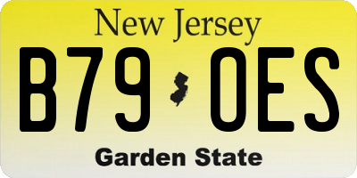 NJ license plate B79OES