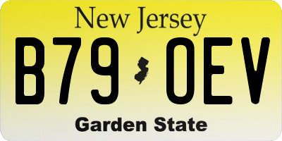 NJ license plate B79OEV