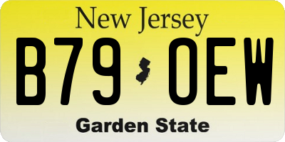 NJ license plate B79OEW