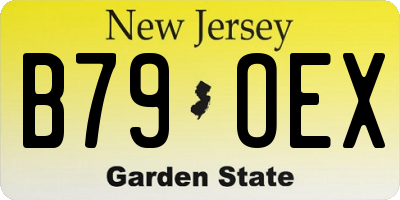 NJ license plate B79OEX