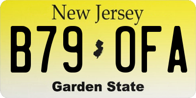 NJ license plate B79OFA