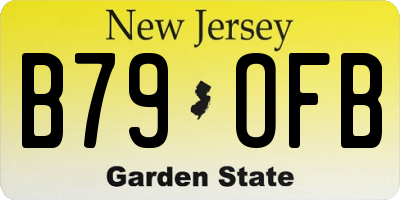 NJ license plate B79OFB