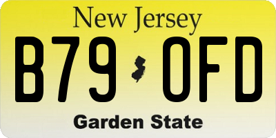 NJ license plate B79OFD