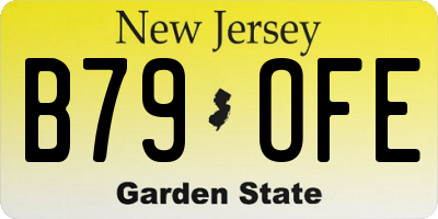 NJ license plate B79OFE