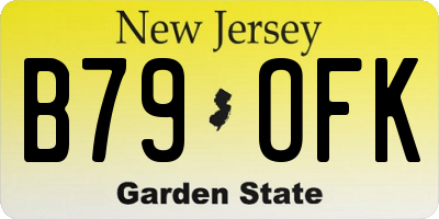 NJ license plate B79OFK