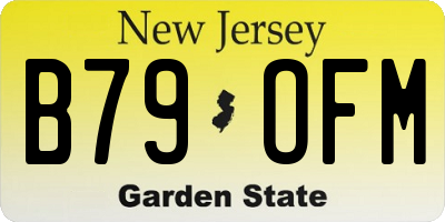 NJ license plate B79OFM