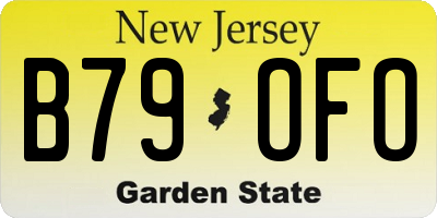 NJ license plate B79OFO