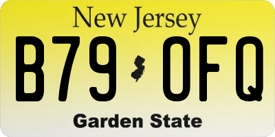 NJ license plate B79OFQ