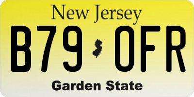NJ license plate B79OFR