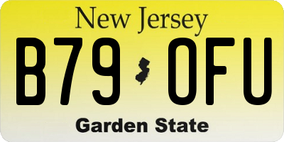 NJ license plate B79OFU