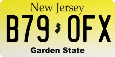 NJ license plate B79OFX