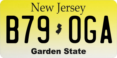 NJ license plate B79OGA