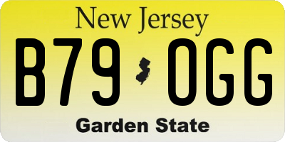 NJ license plate B79OGG