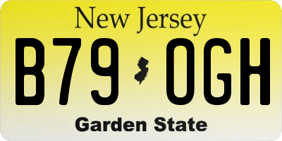NJ license plate B79OGH