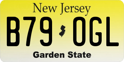NJ license plate B79OGL