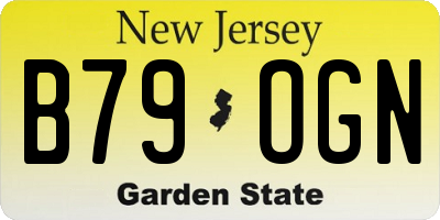 NJ license plate B79OGN