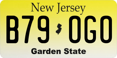 NJ license plate B79OGO