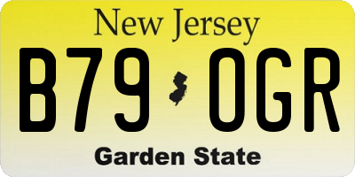 NJ license plate B79OGR
