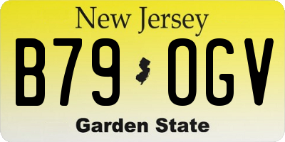 NJ license plate B79OGV