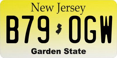 NJ license plate B79OGW