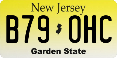 NJ license plate B79OHC