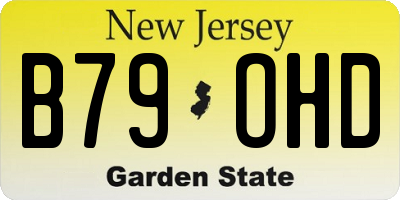 NJ license plate B79OHD