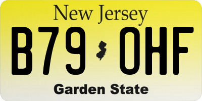 NJ license plate B79OHF