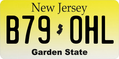 NJ license plate B79OHL