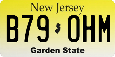 NJ license plate B79OHM