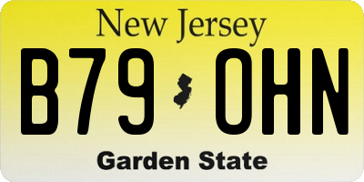NJ license plate B79OHN