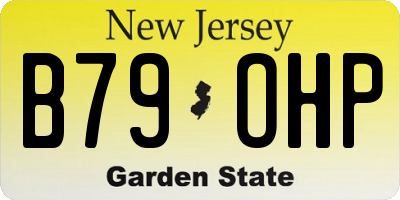 NJ license plate B79OHP