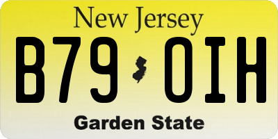 NJ license plate B79OIH