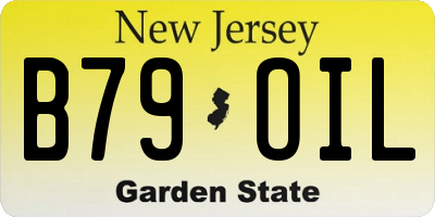 NJ license plate B79OIL