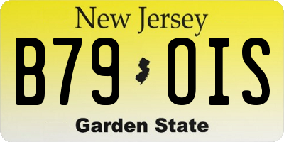 NJ license plate B79OIS
