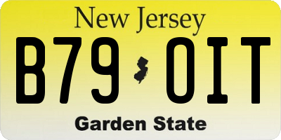 NJ license plate B79OIT
