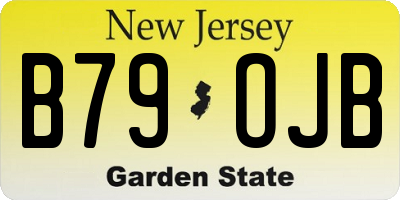 NJ license plate B79OJB