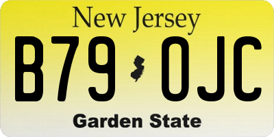 NJ license plate B79OJC