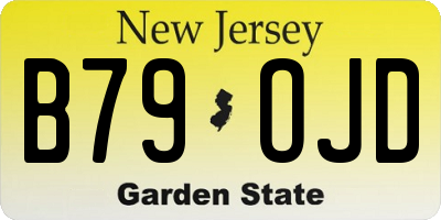 NJ license plate B79OJD