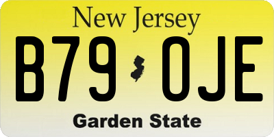 NJ license plate B79OJE