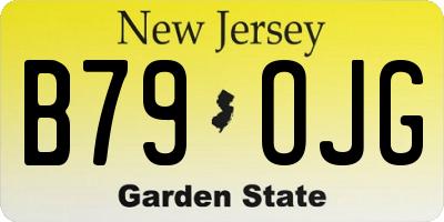 NJ license plate B79OJG
