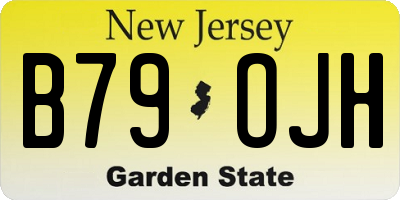 NJ license plate B79OJH