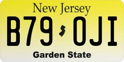 NJ license plate B79OJI
