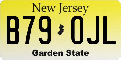 NJ license plate B79OJL
