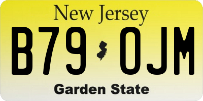 NJ license plate B79OJM